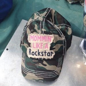 Camouflage Cap with Pink and White Patch nwot